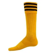 Striker Gold and Black Cuff Athletic Knee High Socks (Medium)