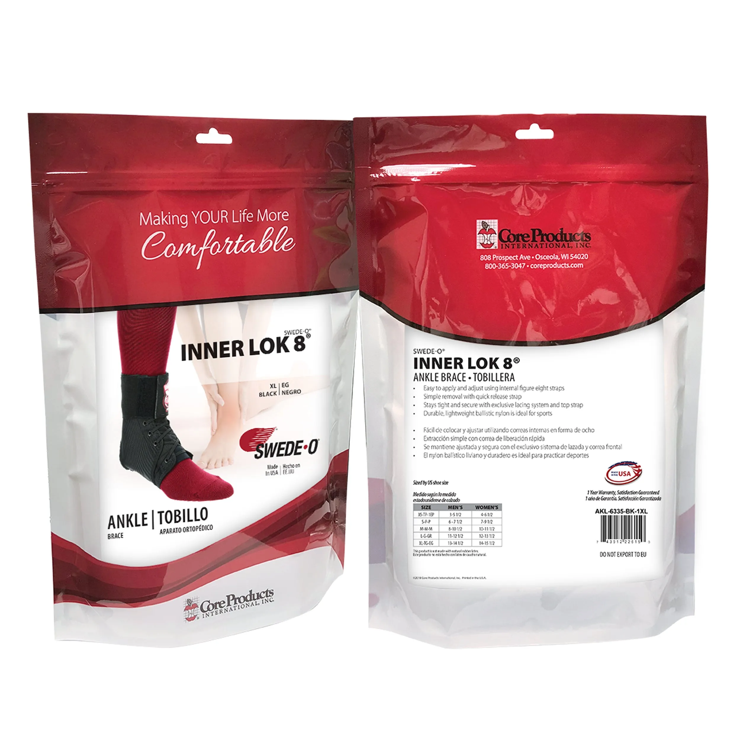 Swede-O Inner Lok 8 Ankle Brace