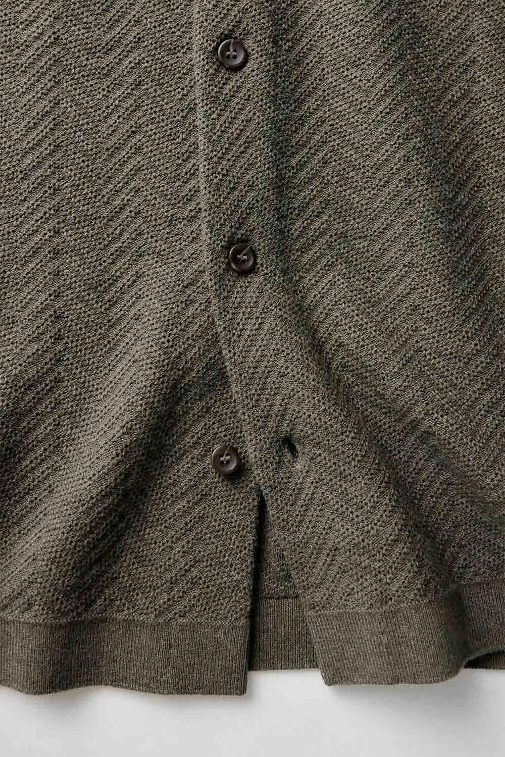 THE BUTTON DOWN POLO Cilantro Herringbone