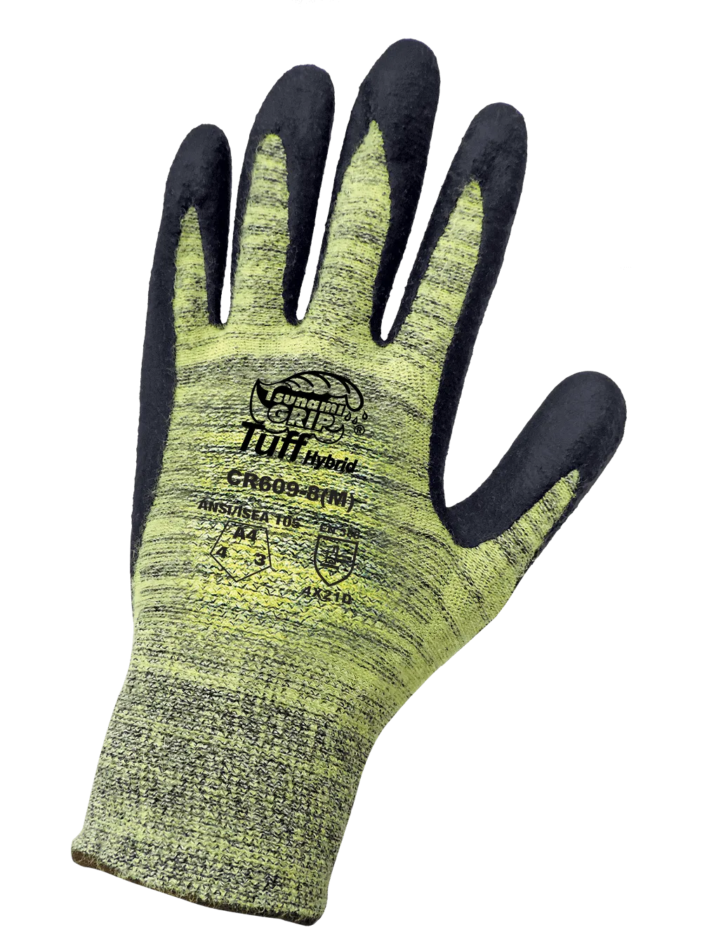 Tsunami Grip® Tuff Hybrid Palm Dipped Cut, Abrasion, and Puncture Resistant Gloves - CR609