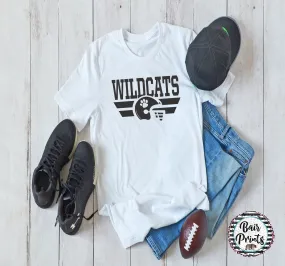 Wildcat Helmet Tee. Adult Tee Shirt Multiple Colors Available.