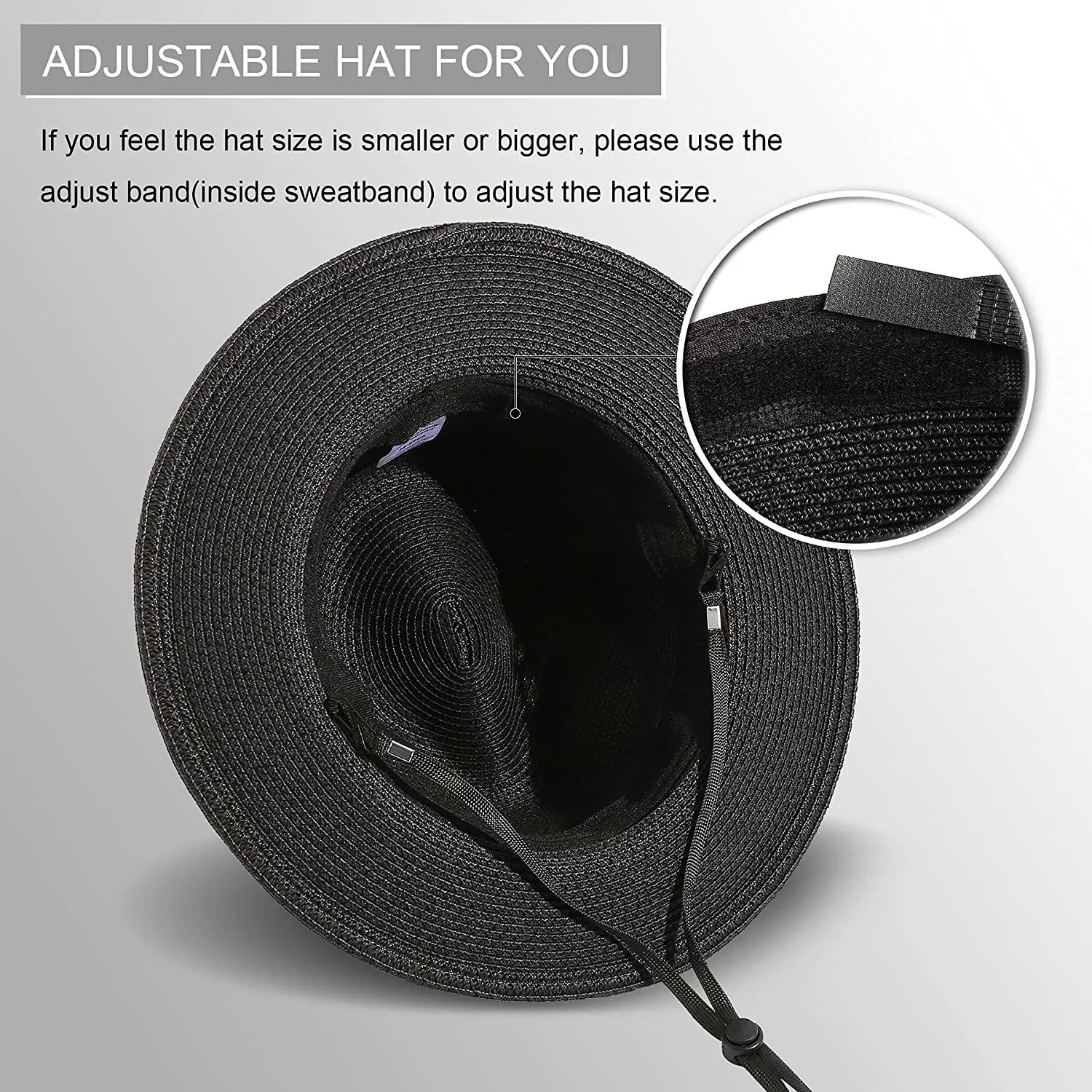 Women Wide Brim Straw Panama Roll up Hat