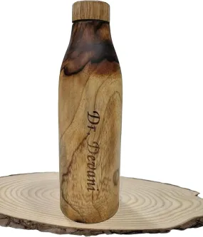 Wooden   Copper Water Bottle - 500ml